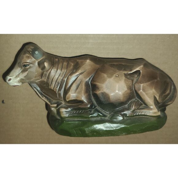 Vintage Sears Nativity Set Lighted Stable 13 Pieces Oh Holy Night Music Box - Picture 14 of 15